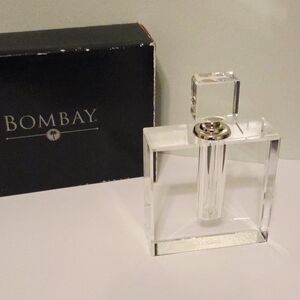 Bombay Crystal Square Perfume Bottle - Dabber/Wand - Functional Decor